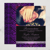 Invitation d'anniversaire Quinceañera à impression (Devant / Derrière)