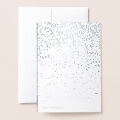 Invitation d'anniversaire Quinceanera bleue (Derrière avec enveloppe)