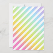 Invitation d'anniversaire Rainbow - Girl Pastel (Dos)