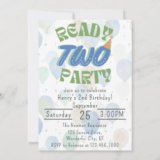 Invitation d'anniversaire Ready Two Party