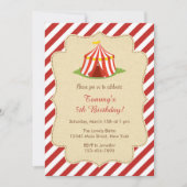 Invitation d'anniversaire Red Circus (Devant)