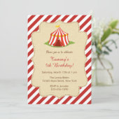 Invitation d'anniversaire Red Circus (Debout devant)