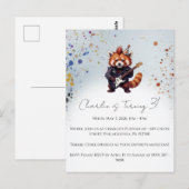 Invitation d'anniversaire Red Panda Rocker (Devant / Derrière)
