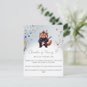 Invitation d'anniversaire Red Panda Rocker (Debout devant)