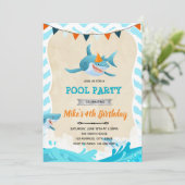 Invitation d'anniversaire requin (Debout devant)