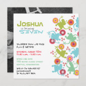 Invitation d'anniversaire Retro Aliens Super (Devant / Derrière)