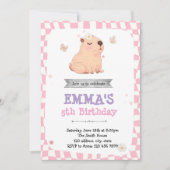 Invitation d'anniversaire Retro Capybara (Devant)