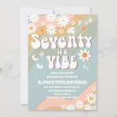 Invitation d'anniversaire rétro Daisy 70 ans (Devant)