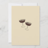 Invitation d'anniversaire rétro illustrée Espresso (Dos)