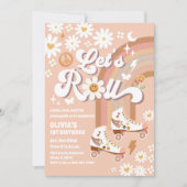 Invitation d'anniversaire Rétro Roller Skate (Devant)