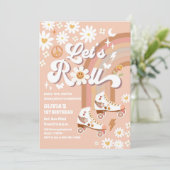 Invitation d'anniversaire Rétro Roller Skate (Debout devant)