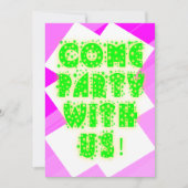 Invitation d'anniversaire Retro Sparkle Neon (Devant)