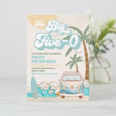 Invitation d'anniversaire Rétro Surf Van (Debout devant)