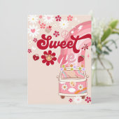 Invitation d'anniversaire Retro Sweet One (Debout devant)
