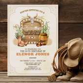 Invitation d'anniversaire Rhinestone Rodeo