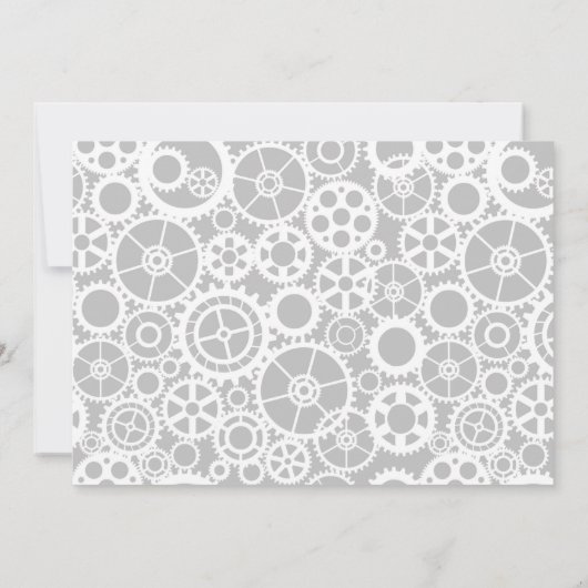 Invitation d'anniversaire robot (Dos)