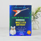 Invitation d'anniversaire Rock and Bowling (Debout devant)
