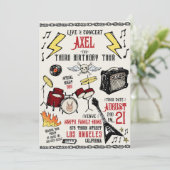 Invitation d'anniversaire Rock & Roll - Anniversai (Debout devant)