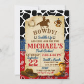 Invitation d'anniversaire Rodeo Cowboy (Devant)
