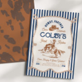 Invitation d'anniversaire Rodeo Navy Stripe