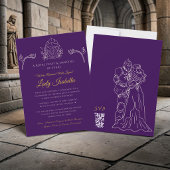 Invitation d'anniversaire Romantasy Médiévale