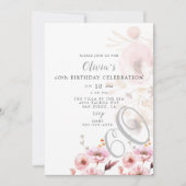 Invitation d'anniversaire rose clair (Devant)