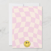 Invitation d'anniversaire rose clair Preppy Y2K so (Dos)