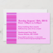 invitation d'anniversaire rose de 7 ans pour les e (Dos)