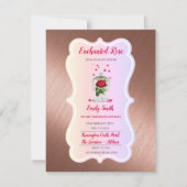 Invitation d'anniversaire ROSE ENCHANTÉE (Devant)