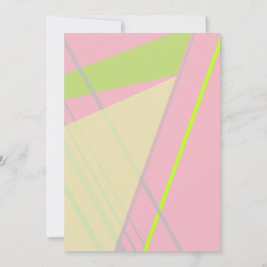 Invitation d'anniversaire rose et citron vert (Dos)