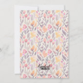 Invitation d'anniversaire rose et violet (Dos)