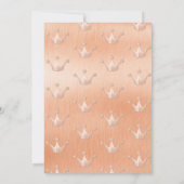 Invitation d'anniversaire Rose Gold Crown Gold Swe (Dos)