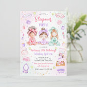 Invitation d'anniversaire rose pour fille de soiré (Debout devant)