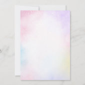 Invitation d'anniversaire rose pour fille pour soi (Dos)