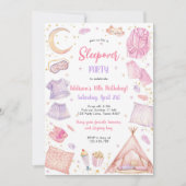 Invitation d'anniversaire rose pour fille pour soi (Devant)