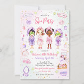 Invitation d'anniversaire rose pour fille pour soi (Devant)