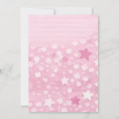 Invitation d'anniversaire rose pour filles (Dos)