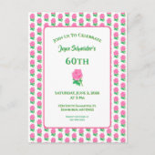 Invitation d'anniversaire Rose Rose (Devant)
