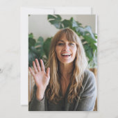 Invitation d'anniversaire rose tropicale (Dos)