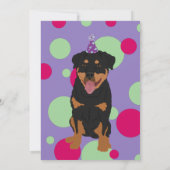 Invitation d'anniversaire Rottweiler (Dos)