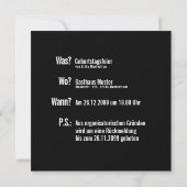 Invitation d'anniversaire (rouge foncé ou couleur (Dos)