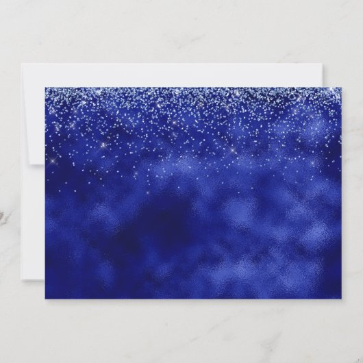 Invitation d'anniversaire Royal Blue et Jaune (Dos)