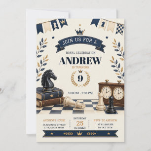 Invitation d'anniversaire royale personnalisée pou