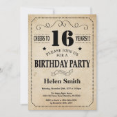 Invitation d'anniversaire Rustic Vintage Retro (Devant)