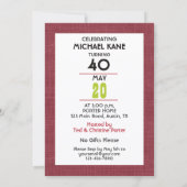 Invitation d'anniversaire Rustique de BBQ de Cour (Dos)