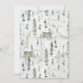 Invitation d'anniversaire rustique de forêt boisée (Dos)