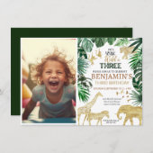 Invitation d'anniversaire Safari (Devant / Derrière)