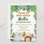 Invitation d'anniversaire Safari (Devant)