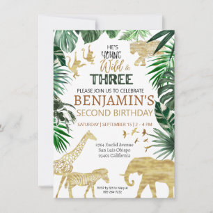Invitation d'anniversaire Safari