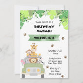 Invitation d'anniversaire Safari (Devant)